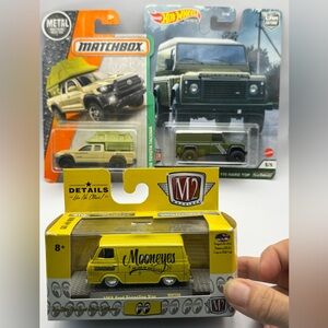 Trio Die-Cast Toy Cars - Mooneyes, Tacoma, Defender